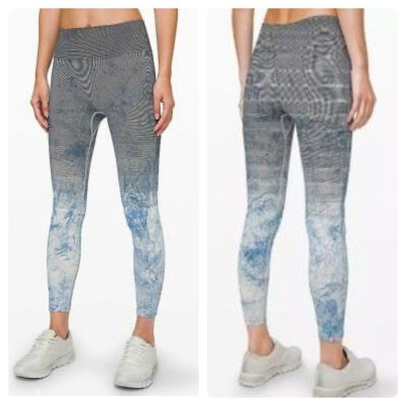 lululemon athletica Pants - Lululemon Ebb to Train Tight Wash White/Black/Luna